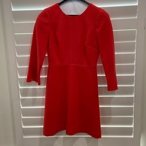 J. Crew Coral Bell Sleeve Crepe Dress size 0